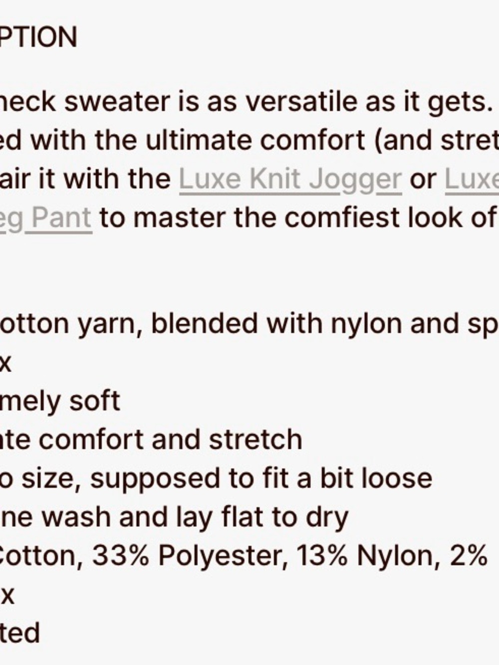 nuuds Luxe Knit Black V-Neck‎ Relaxed Sweater XL - Picture 6 of 13